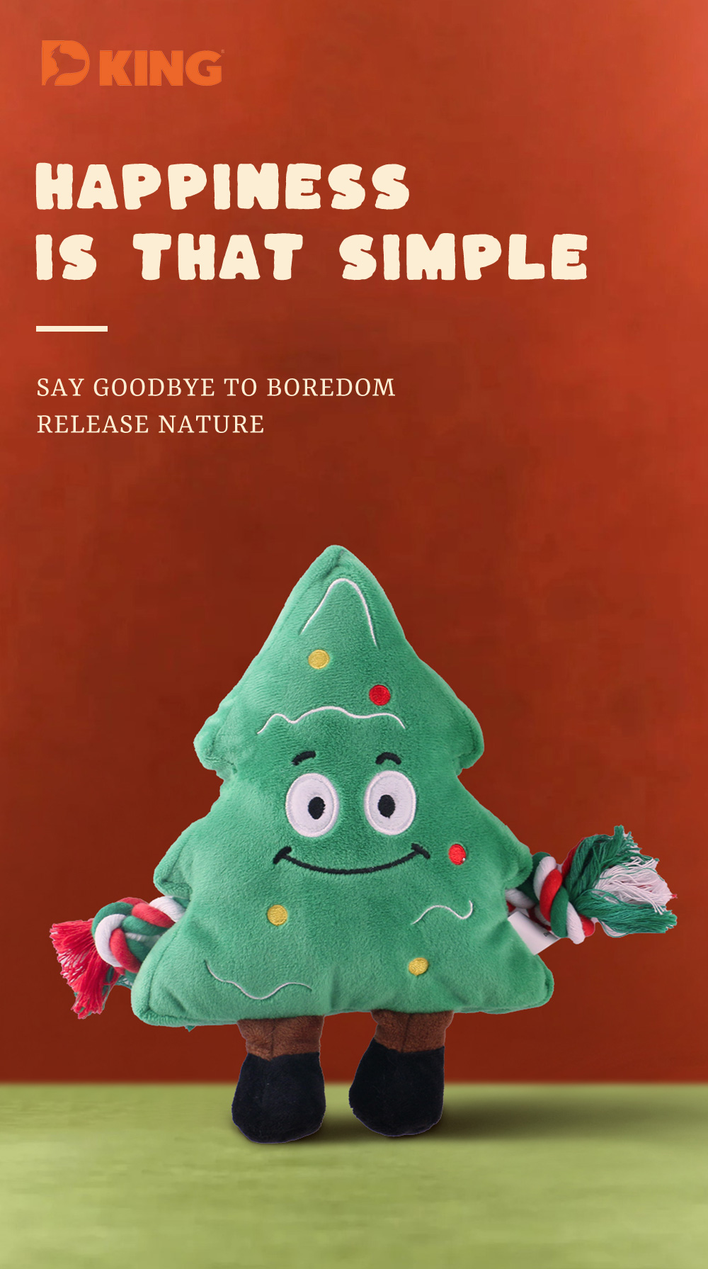 2025 Latest Innovative Dog Interactive Plush Toy Series Unveiled Candy Cane, Gingerbread Baby, Knotted Christmas TREE, Knotted Puddin (5)