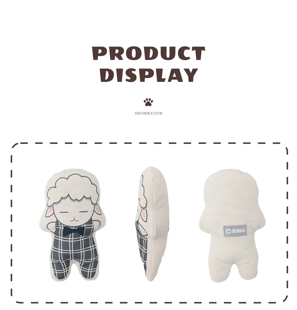Cute Animal-Shaped Plush Pet Toys Enhance Interaction, Share Warmth and Joy：Sheep，Rabbit，Dairy Cattle (10)