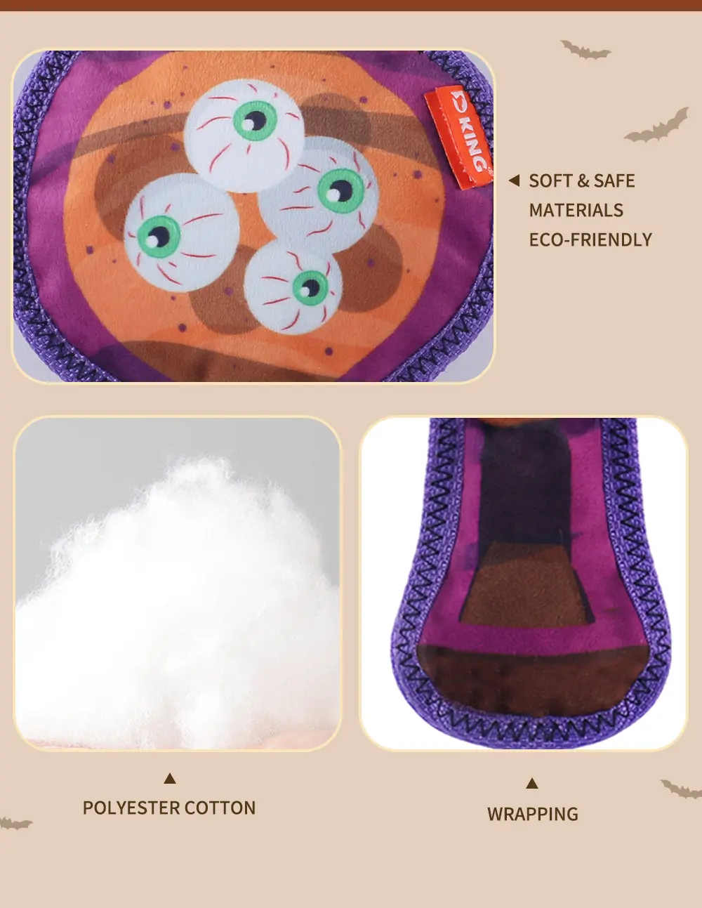detail about Halloween wrapped pet toy