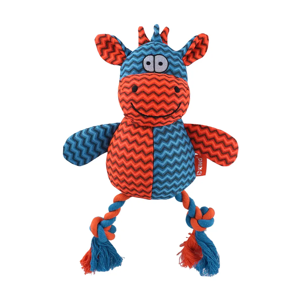 Dog Plush Toys Unique Design, Joy for Pets：3D Donkey，3D Puppy，3D Knotted Monkey，3D Parrot，Plush Knot