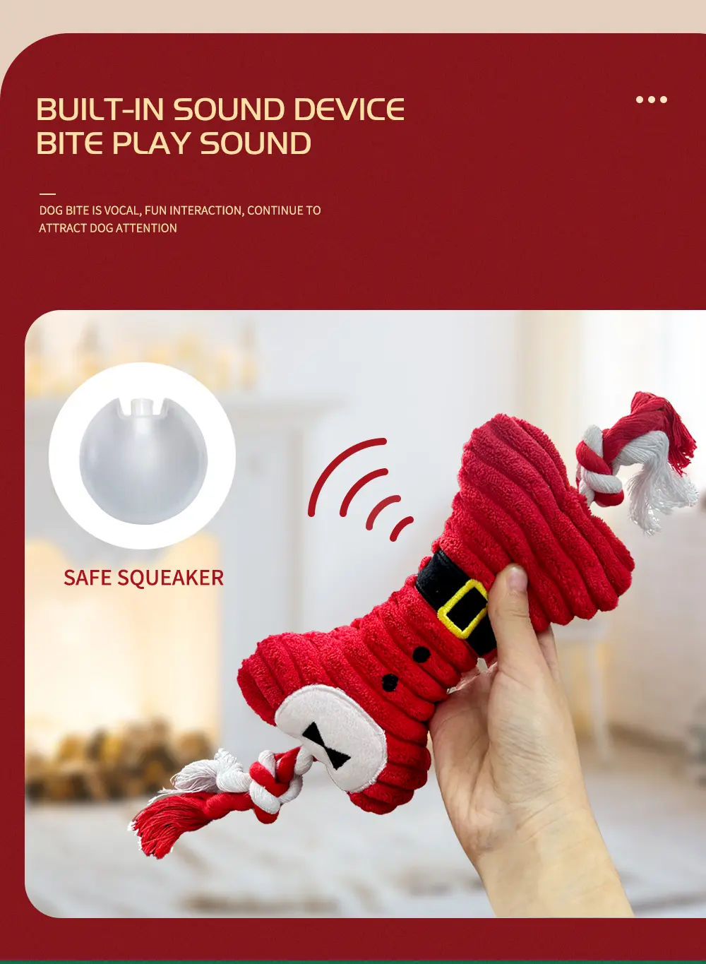 Squeaky Bone Plush Toy (6)