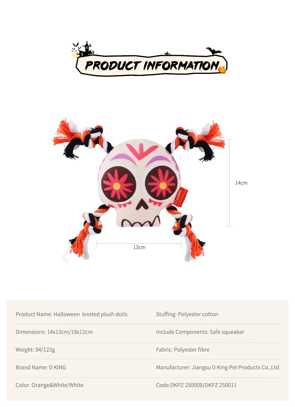 Halloween knoted plush dolls