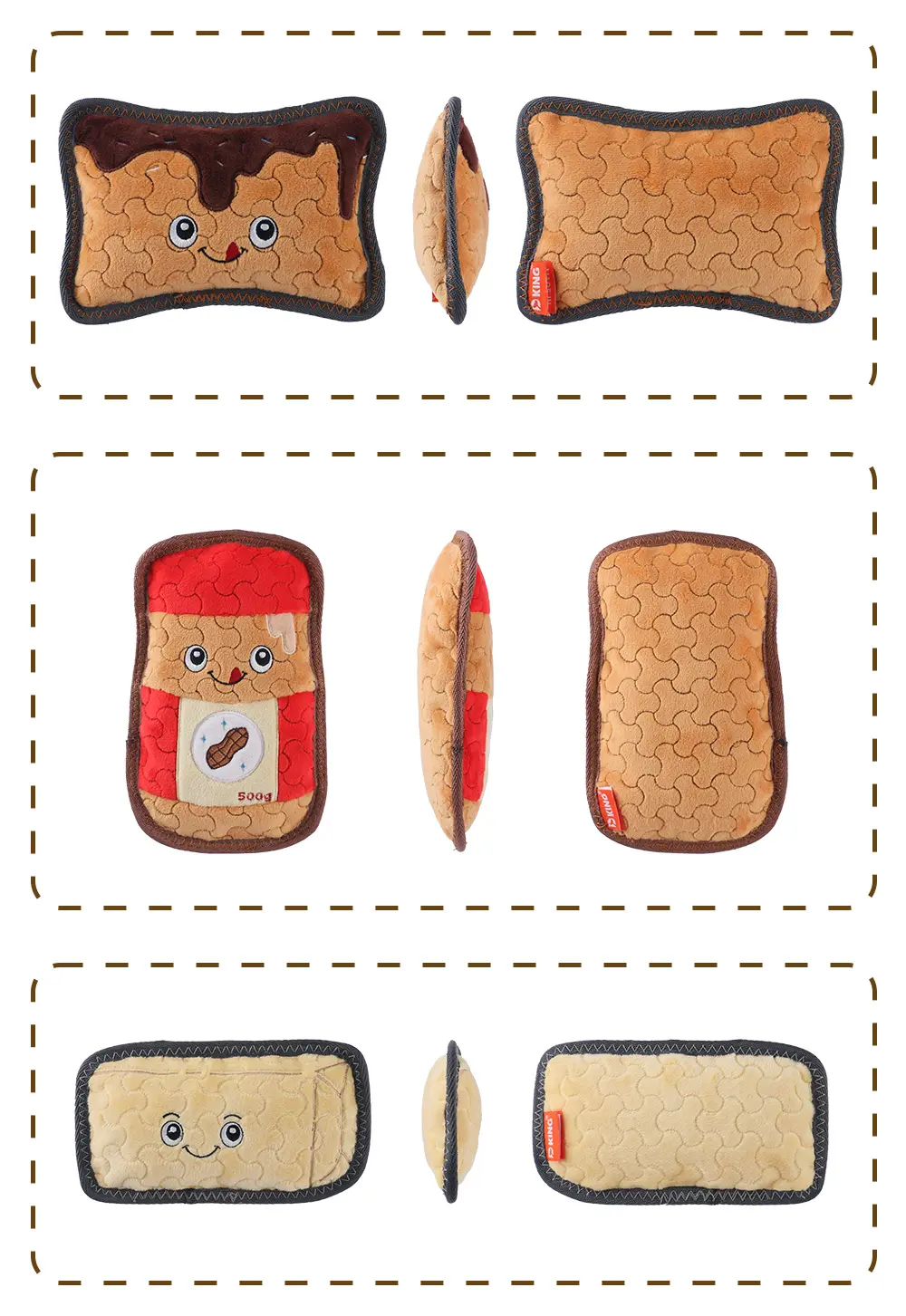 Latest Dog Plush Toy Series Cheese Cake, Yogurt, Chocolate Pie, Peanut Butter, Butter (13)