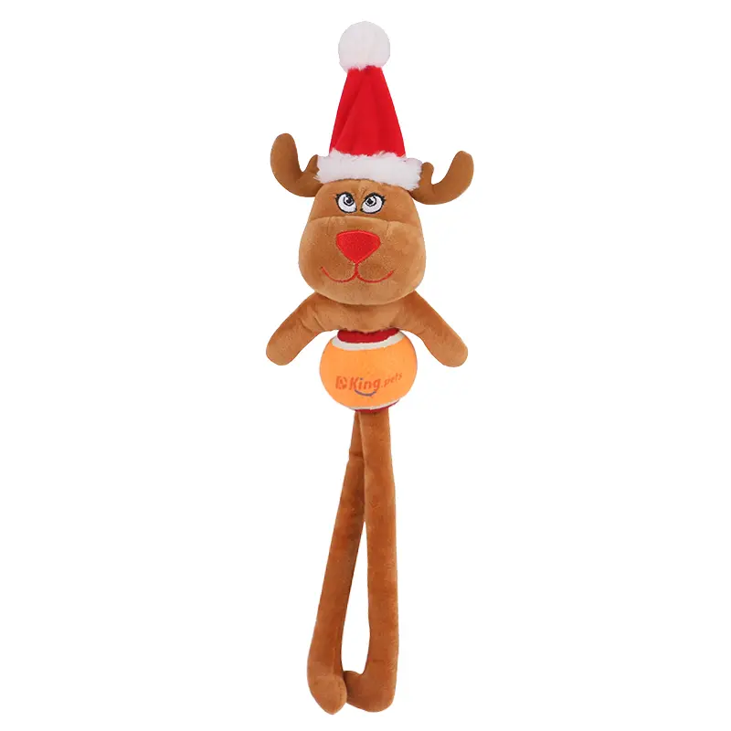 The adorable Tennis Elk and Tennis Cookie Man, beloved plush playmates for pets