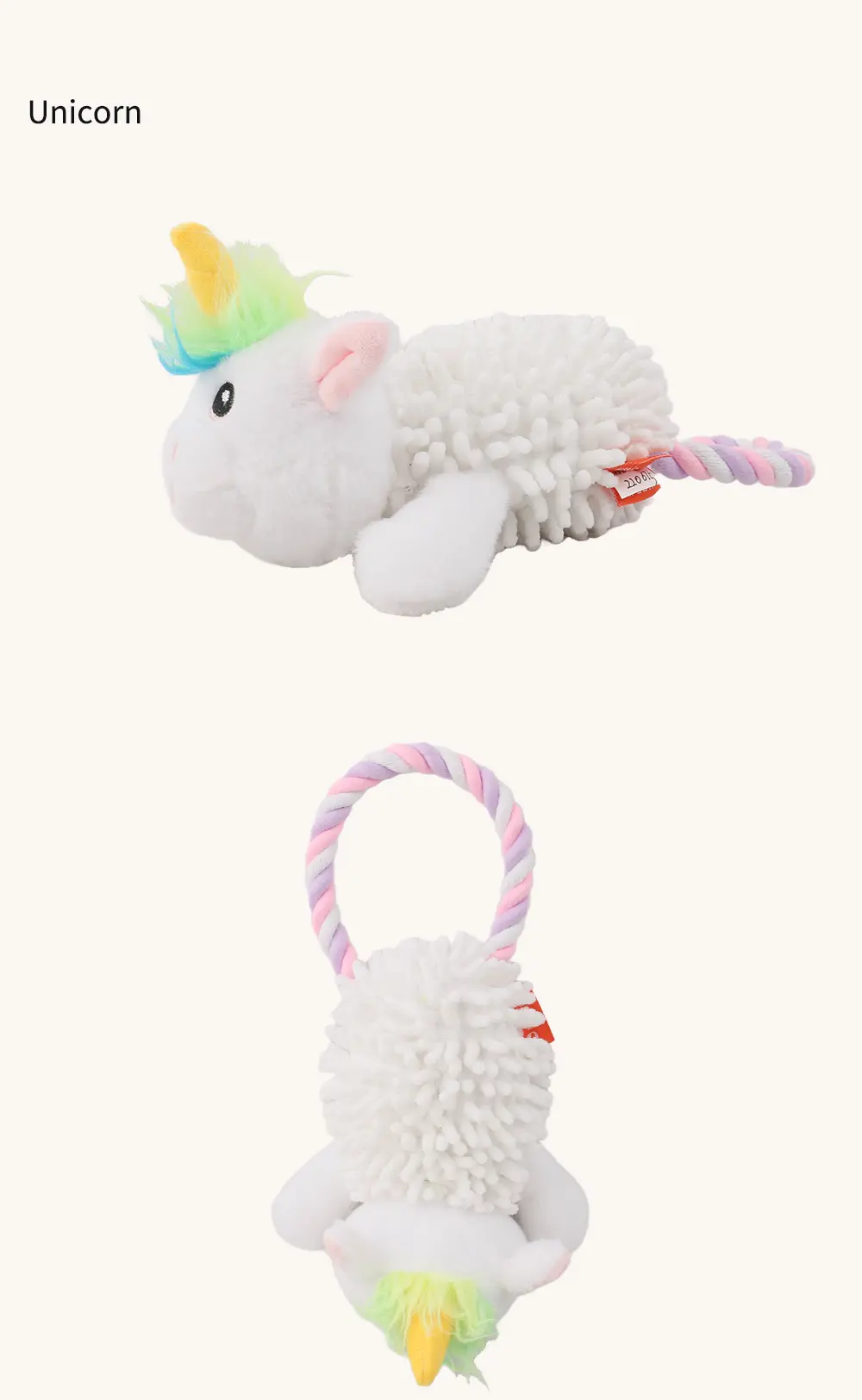 Pet Rope Toy Combines cute animals with rope, safe and comfortable