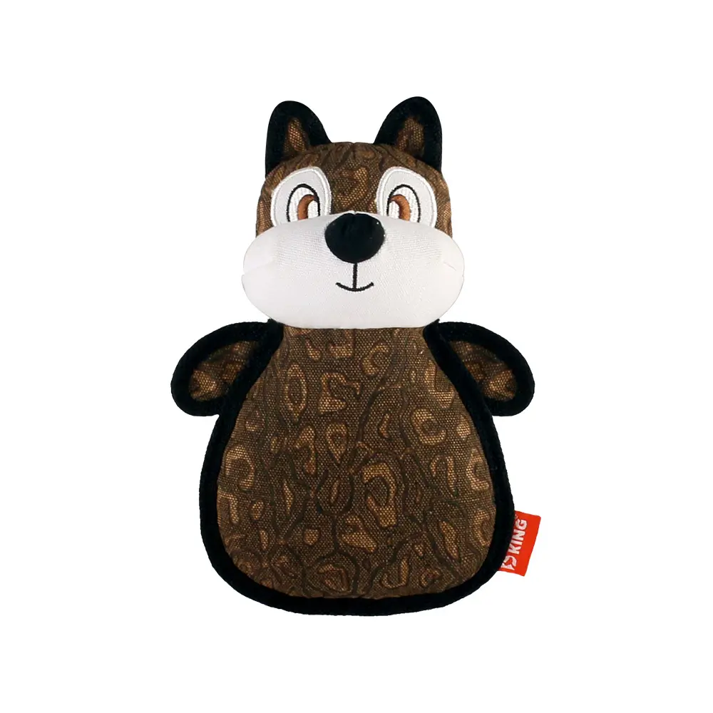 2025 New Product Classic Animal Shape Sturdy Dog Toy Collection Oblate Body Squirrel