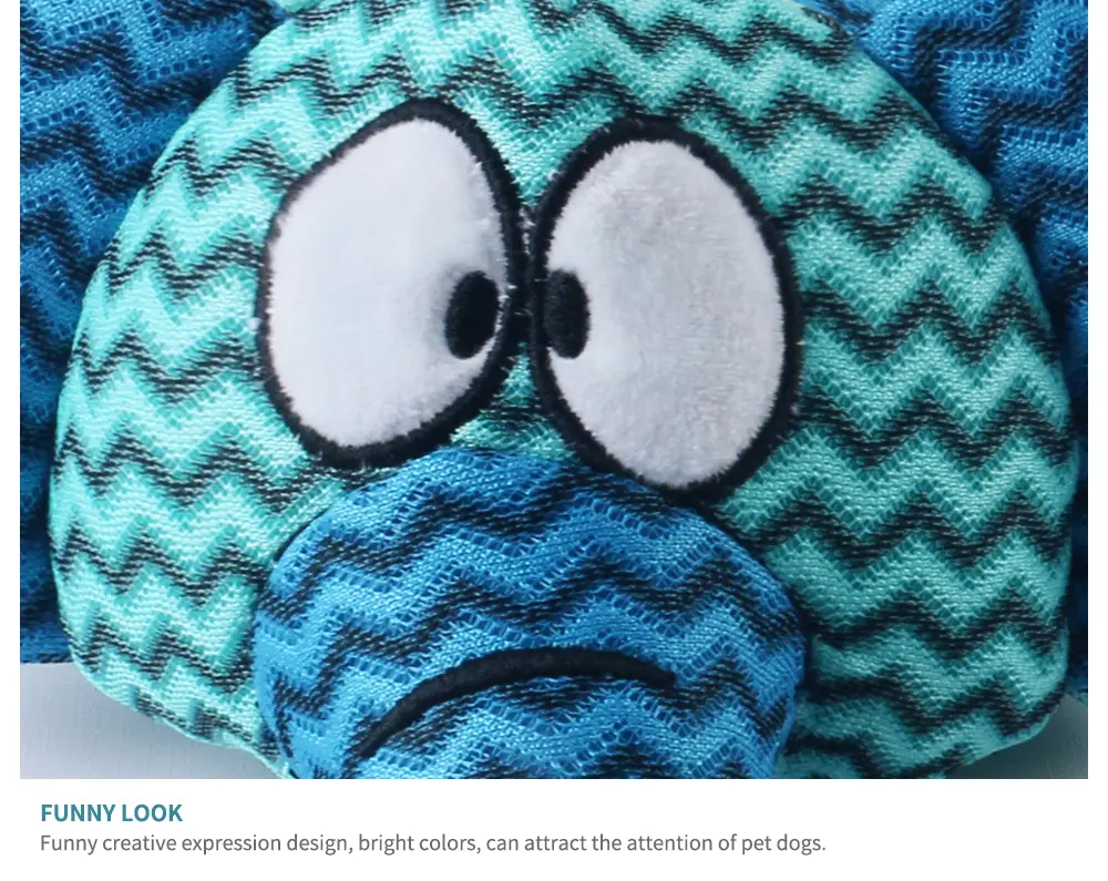 blue striped pet toy