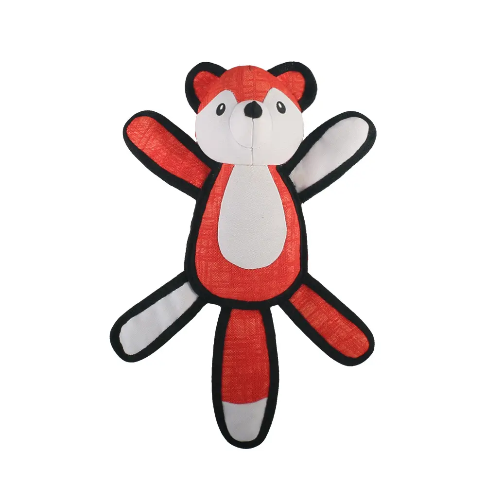 2025 New Product Classic Animal Shape Sturdy Dog Toy Collection Oblate Body Fox