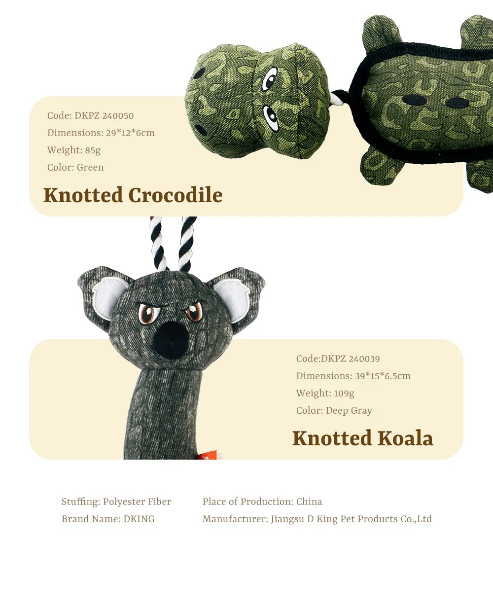 2025 New Product Classic Animal Shape Sturdy Dog Toy Collection Knotted Sheep (9)
