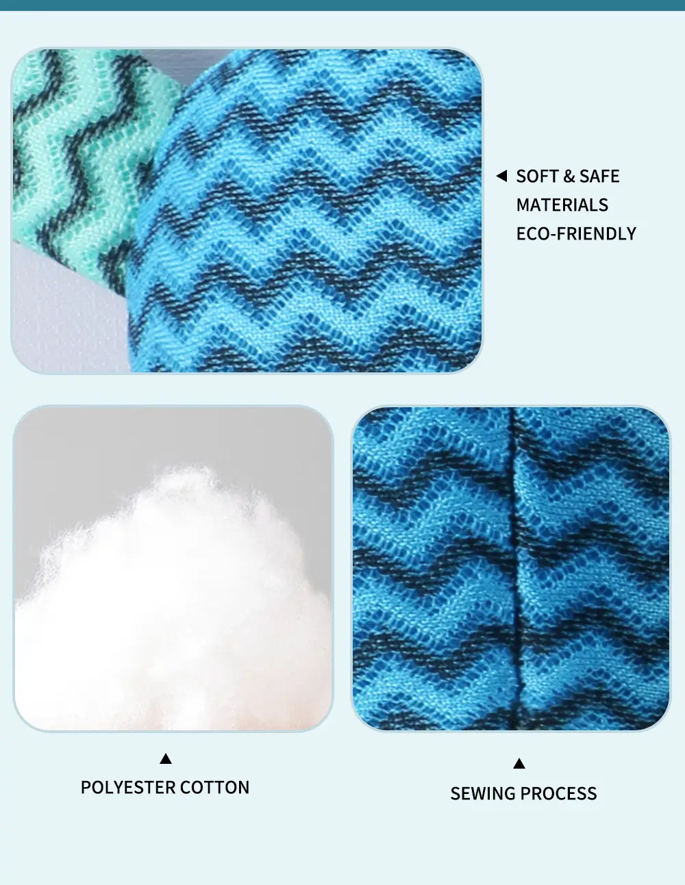 blue striped pet toy