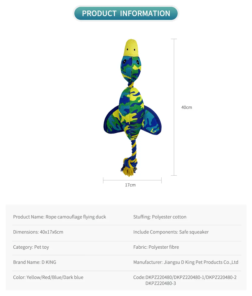 Rope Camouflage Duck Toy Blends Camouflage, Ropes For Pets