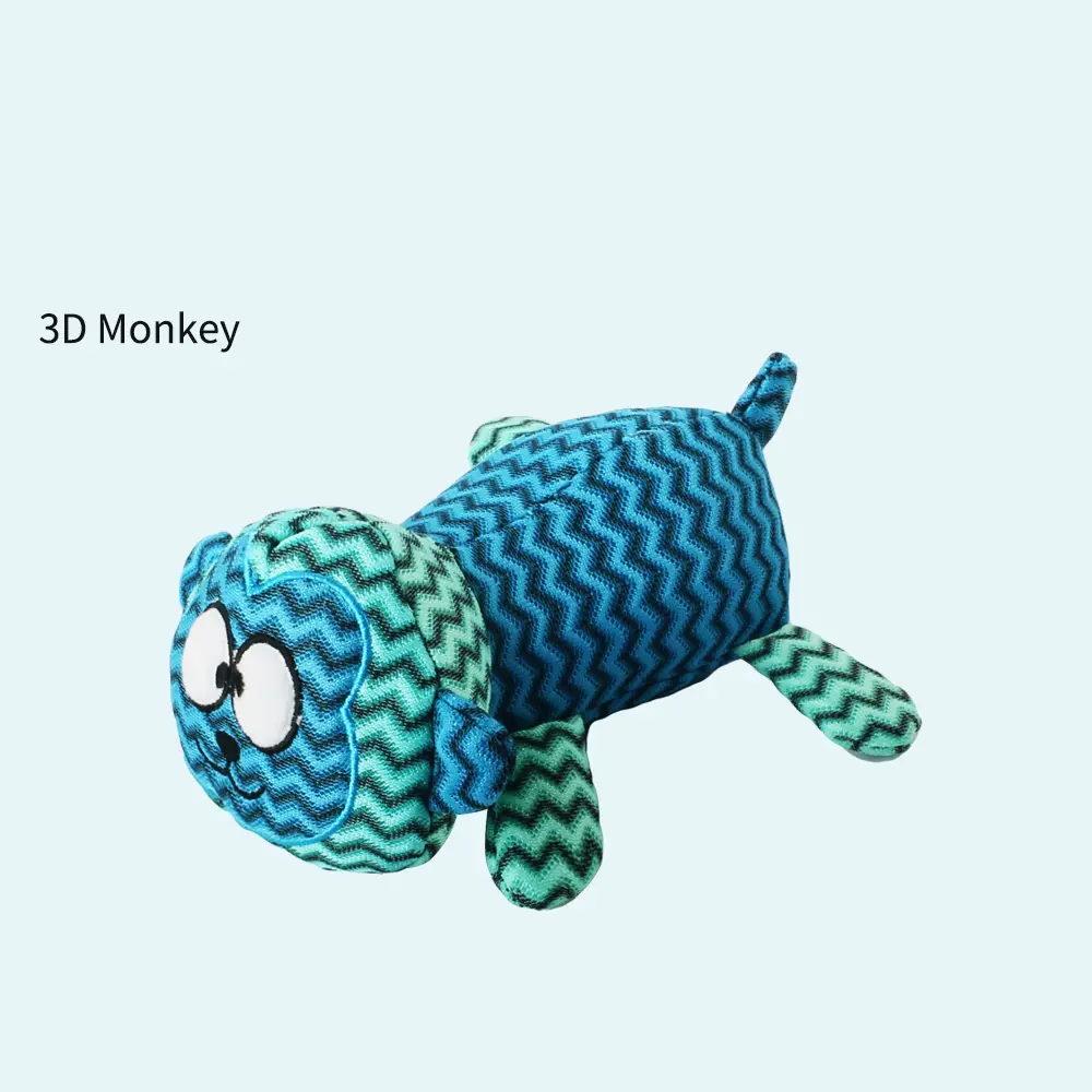 blue striped pet toy