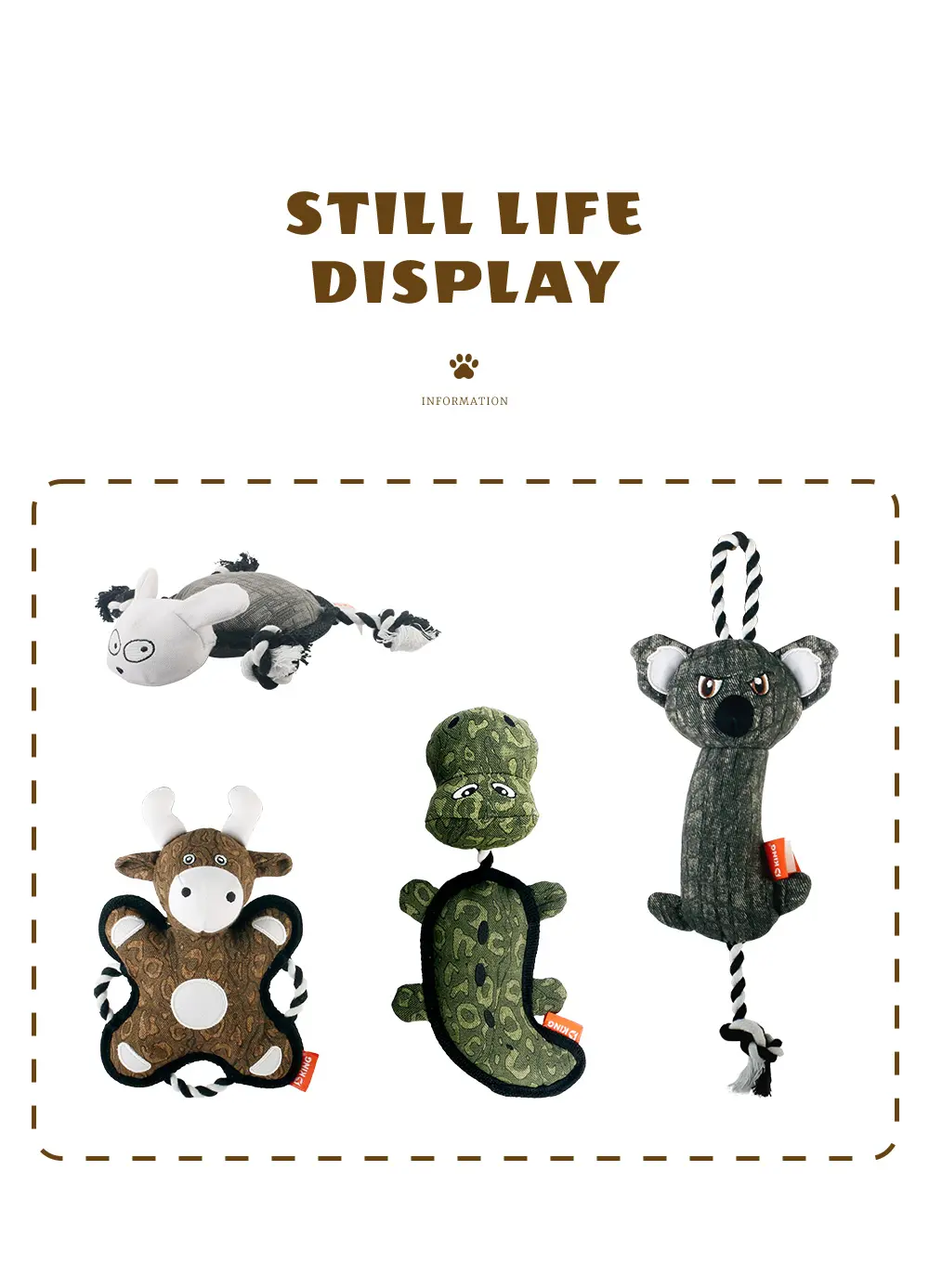 2025 New Product Classic Animal Shape Sturdy Dog Toy Collection Knotted Sheep (11)