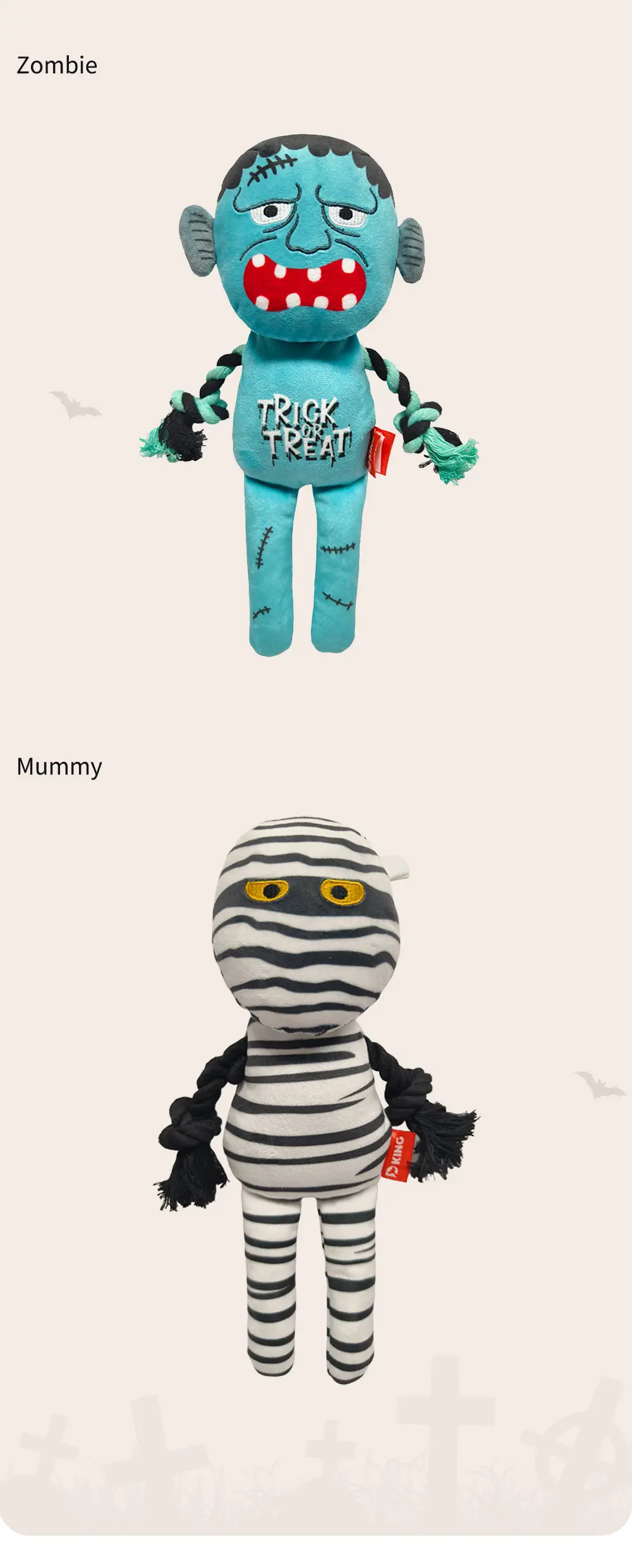 Halloween knoted plush dolls