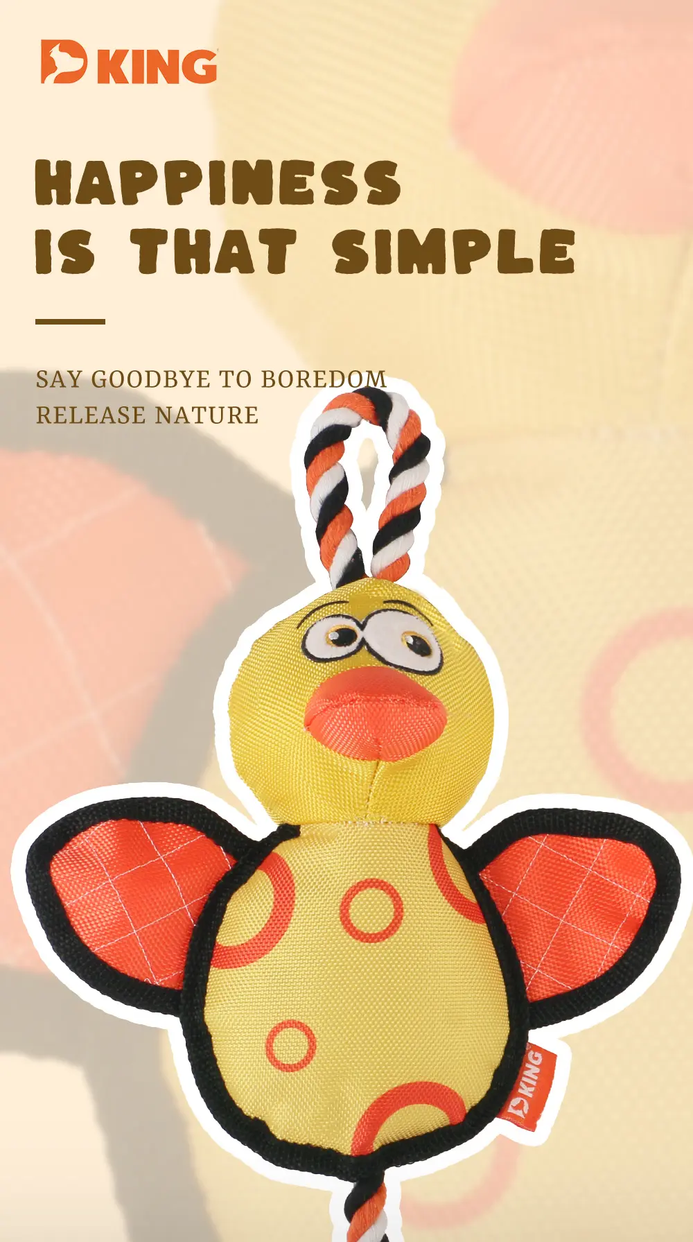 Latest Stylish Interactive Dog Stuffed Toys:Knotted Fox,Knotted Monkey,Knotted Duck,Knotted Lion (5)