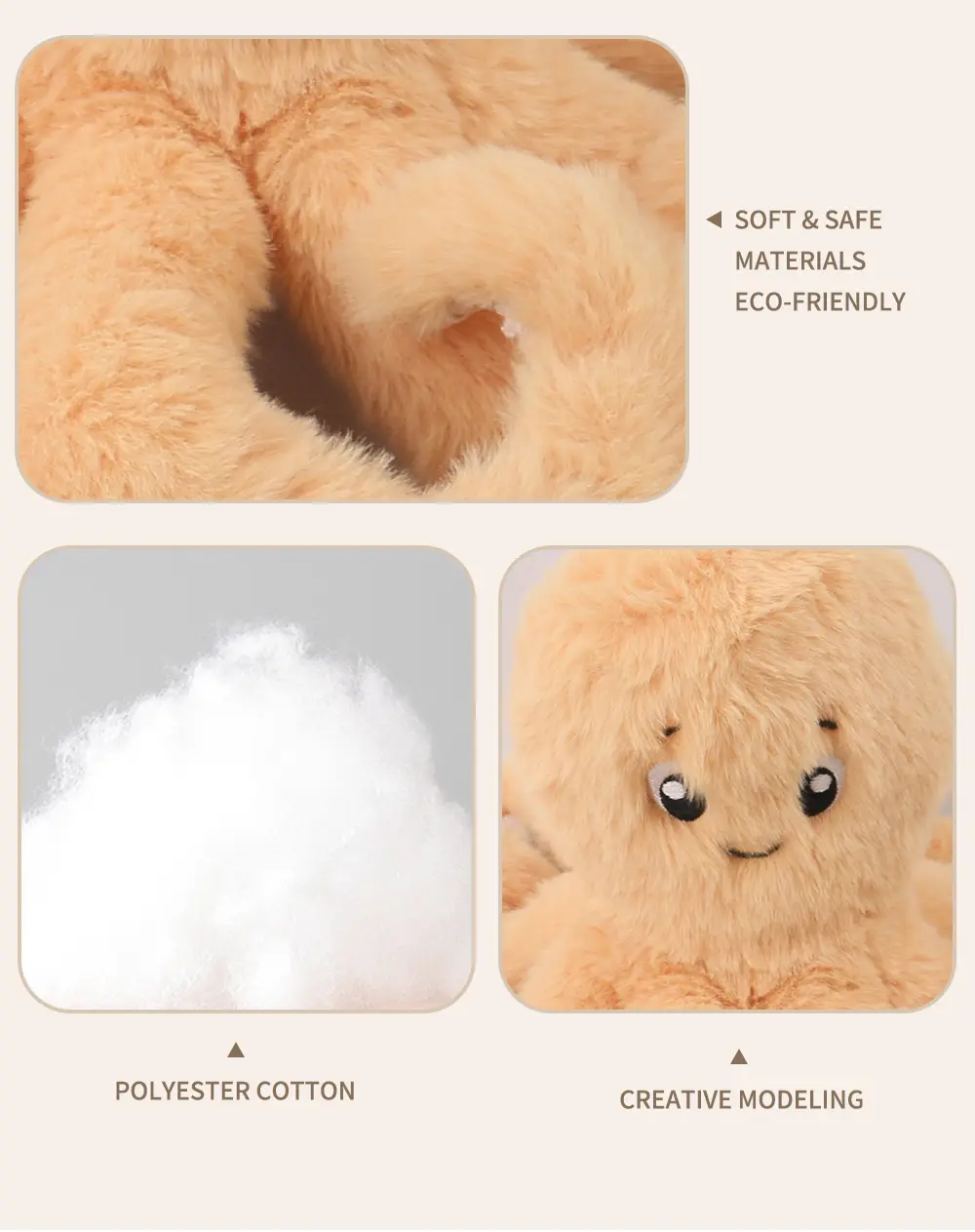 Octopus Plush Toy Safe, Comfortable, Stimulates Curiosity, Enhances Bonding, Durable (7)