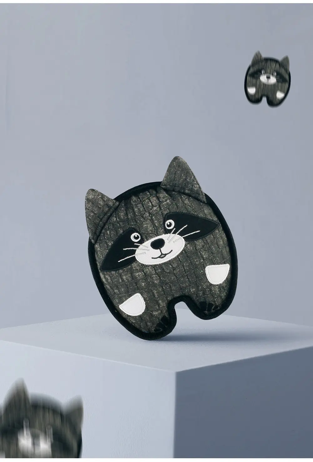 2025 New Product Classic Animal Shape Sturdy Dog Toy Collection 3D Raccon (9)