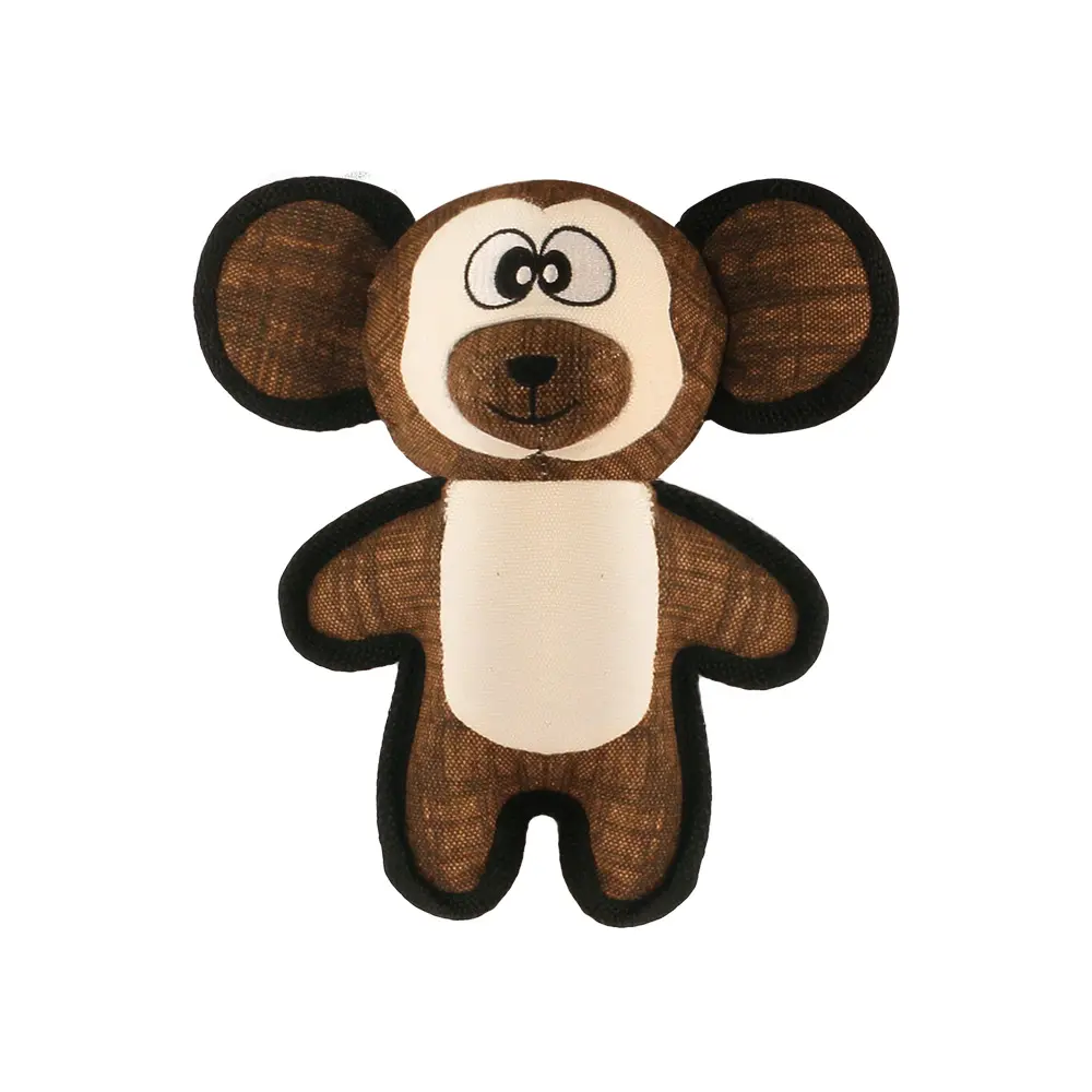 2025 New Product Classic Animal Shape Sturdy Dog Toy Collection Oblate Body Monkey