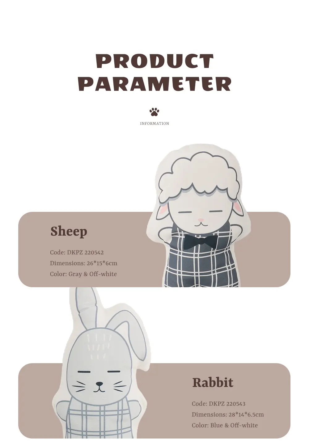 Cute Animal-Shaped Plush Pet Toys Enhance Interaction, Share Warmth and Joy：Sheep，Rabbit，Dairy Cattle (6)