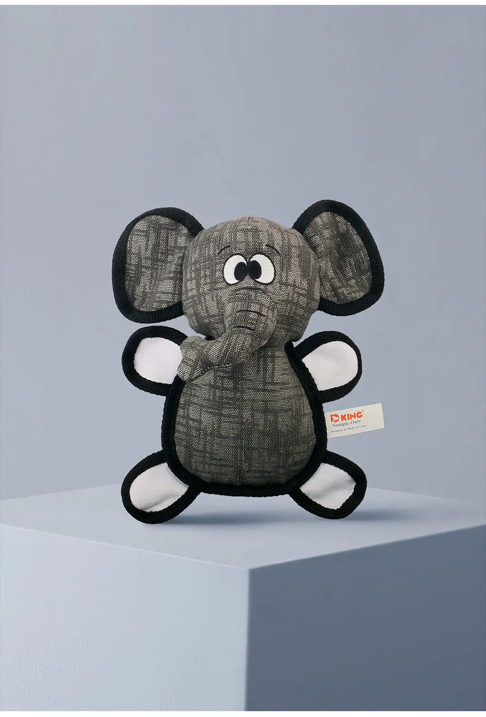 2025 New Product Classic Animal Shape Sturdy Dog Toy Collection Oblate Body Elephant (9)