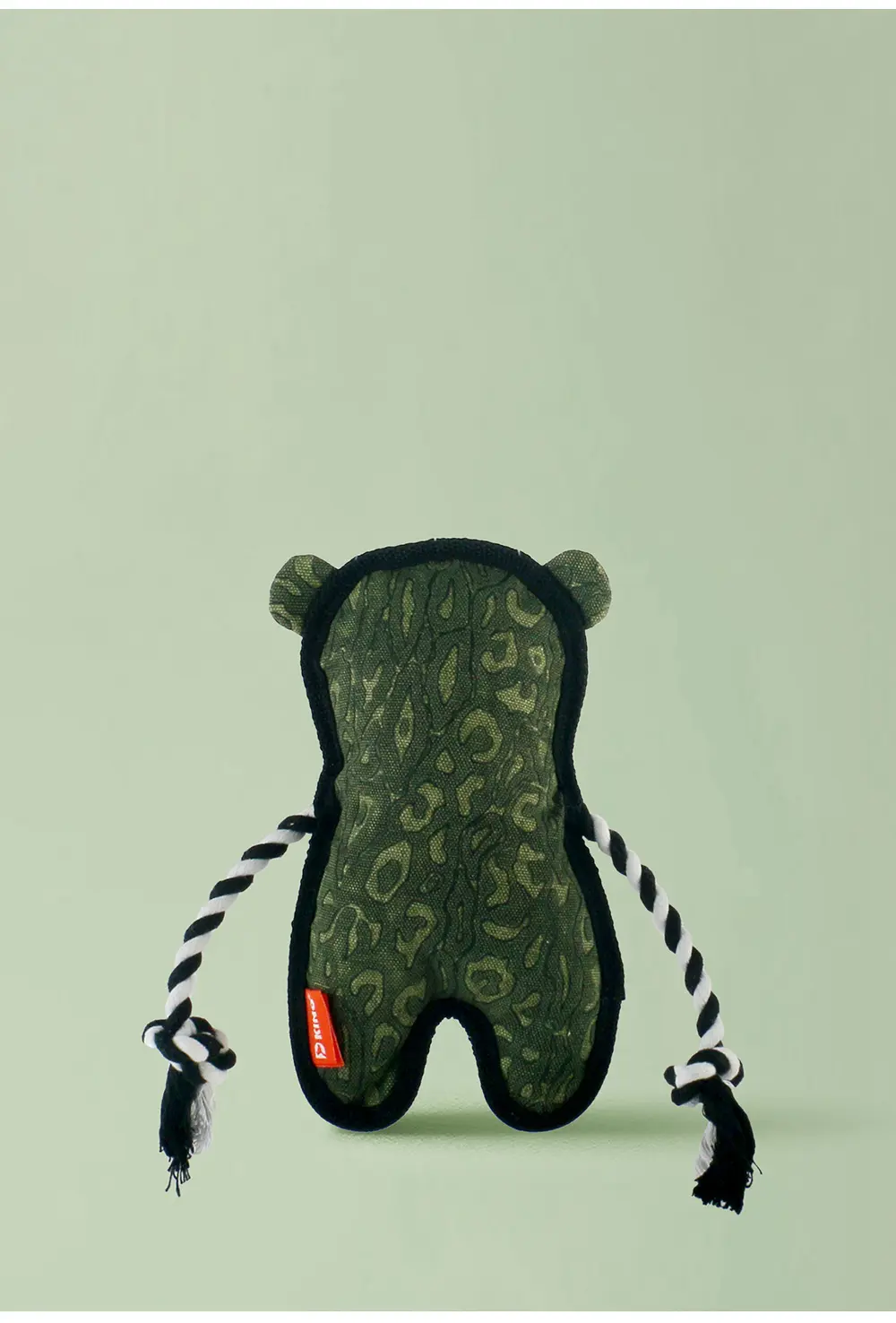 2025 New Product Classic Animal Shape Sturdy Dog Toy Collection Oblate Knotted Bear (11)