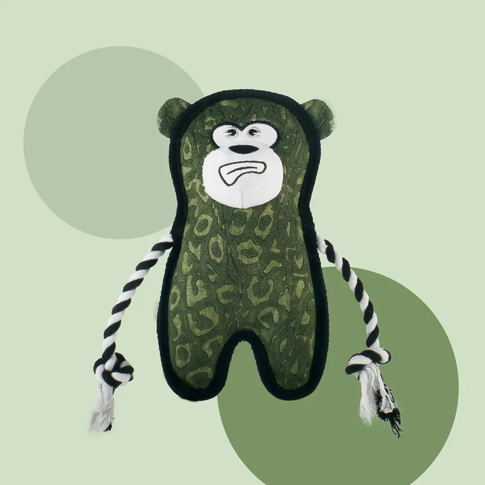 2025 New Product Classic Animal Shape Sturdy Dog Toy Collection Oblate Knotted Bear (3).jpg