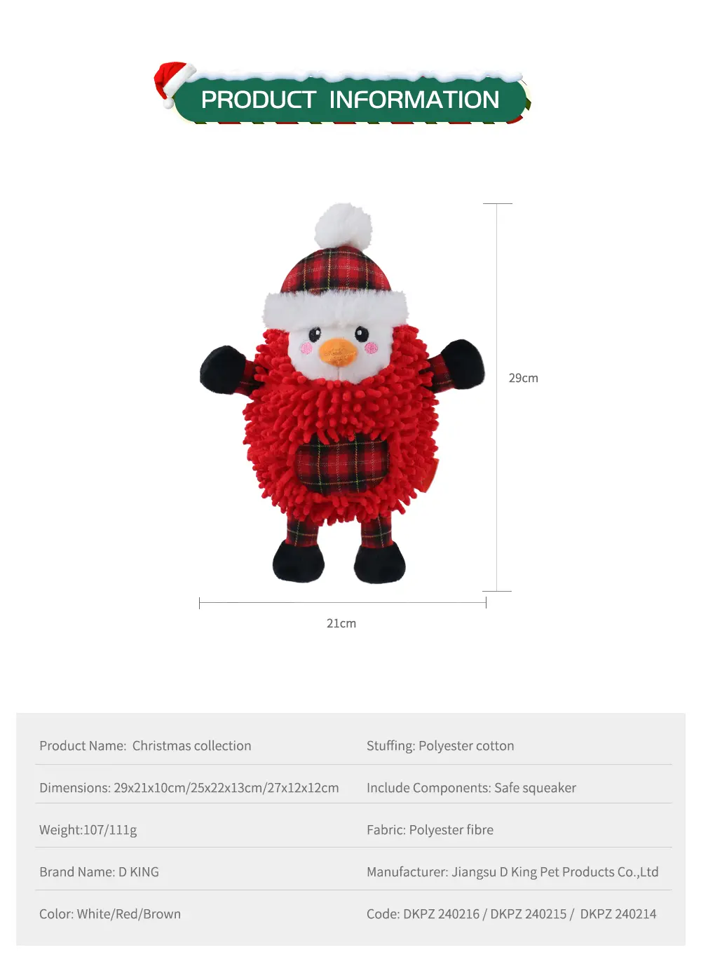 The Joyful Season Of Christmas, With Soft Plush Pet Toys Warmly Accompanying Soft Penguin, Soft Snow Man, Soft Reindeer (9)