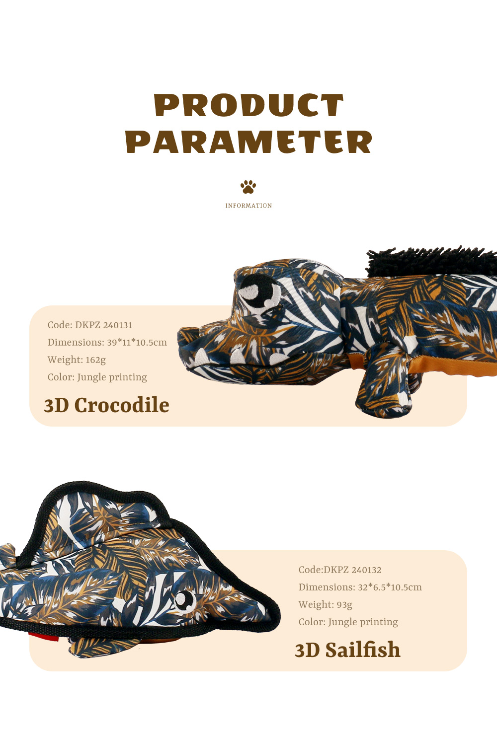 Innovative Design Series of Latest Dog Interactive Plush Toys 3D crocodile, 3D sailfish, Knotted wild goose, Wild goose, 3D shark (8)