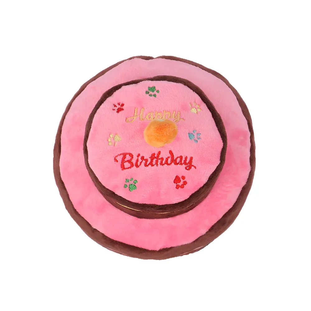 Birthday Cake Interactive Plush Toy for Pets