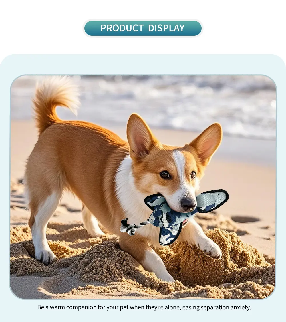 Rope Camouflage Flying Duck, Plush Pet Toy, Safe And Comfortable, Enhances Bonds, Endless Joy! (12)