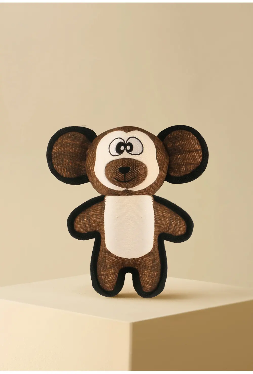 2025 New Product Classic Animal Shape Sturdy Dog Toy Collection Oblate Body Monkey (10)