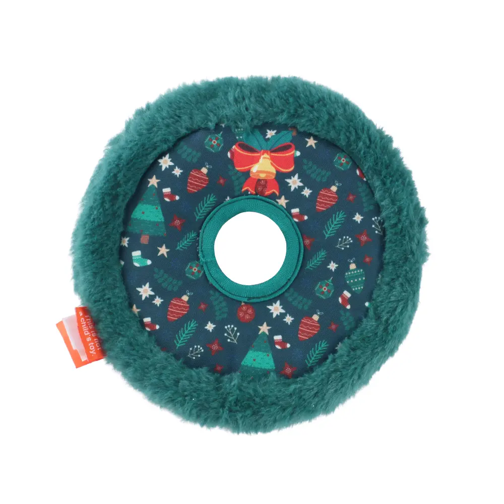 A Christmas Wreath-Inspired Doggy Plush Toy, Adorned With Festive Decorations, Brings Joy And Warmth, Evoking The Holiday Spirit And Your Dog's Cuteness (2).jpg