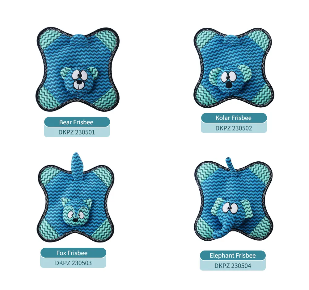 A Newly Designed Line Of Unique Plush Toys Specifically Tailored For Pets Bear Frisbee, Kolar Frisbee, Fox Frisbee, Elephant Fr (5)