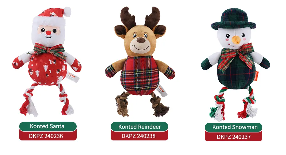 Christmas Series Characteristic Squeaky Plush Toys, Adding Holiday Fun, Warm Companionship, Letting Joyful Sounds Echo Through the Entire Winter (11)