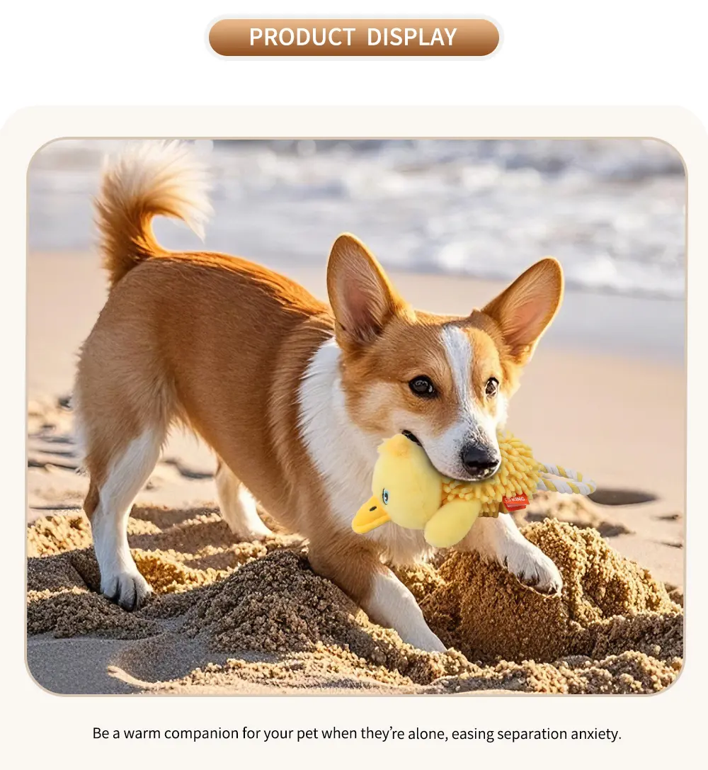 Pet Rope Toy Combines cute animals with rope, safe and comfortable
