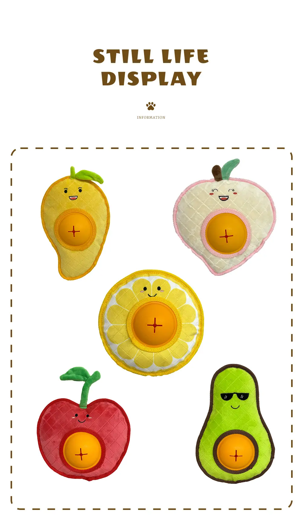 Fruit-Shaped Dog Toys, Durable & Safe, Promote Dental Health, Ideal For Play & Training (12)