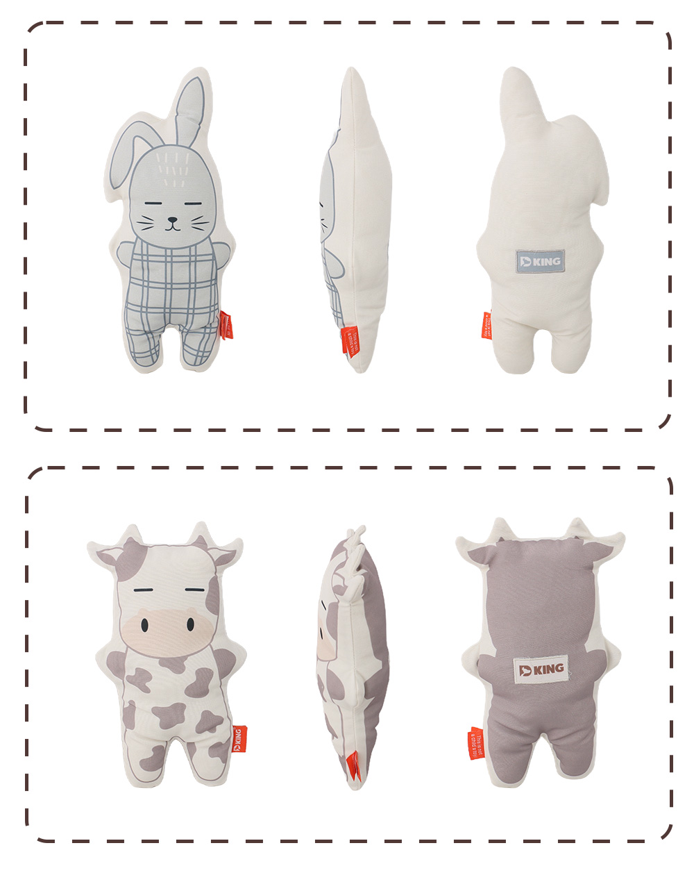 Cute Animal-Shaped Plush Pet Toys Enhance Interaction, Share Warmth and Joy：Sheep，Rabbit，Dairy Cattle (11)