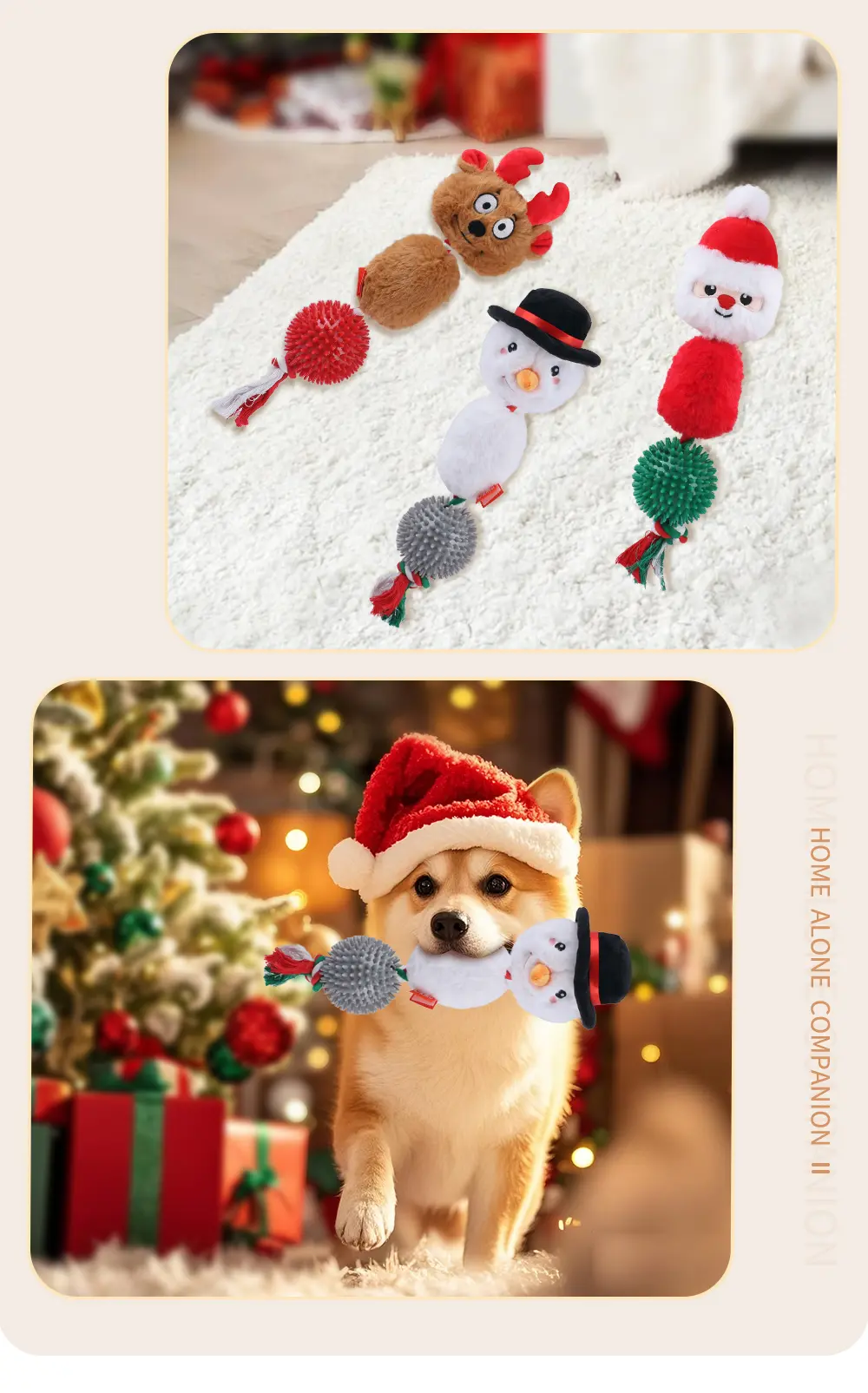 The Christmas-Themed Doggy Plush Toys Perfectly Blend The Joy of The Holiday Season With The Adorability of Pets Konted Reindeer, Konted Snowman, Kon (7)
