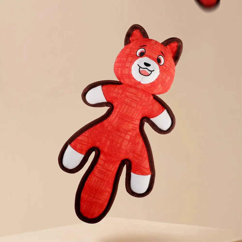 2025 New Product Classic Animal Shape Sturdy Dog Toy Collection Oblate Body Fox (4).jpg