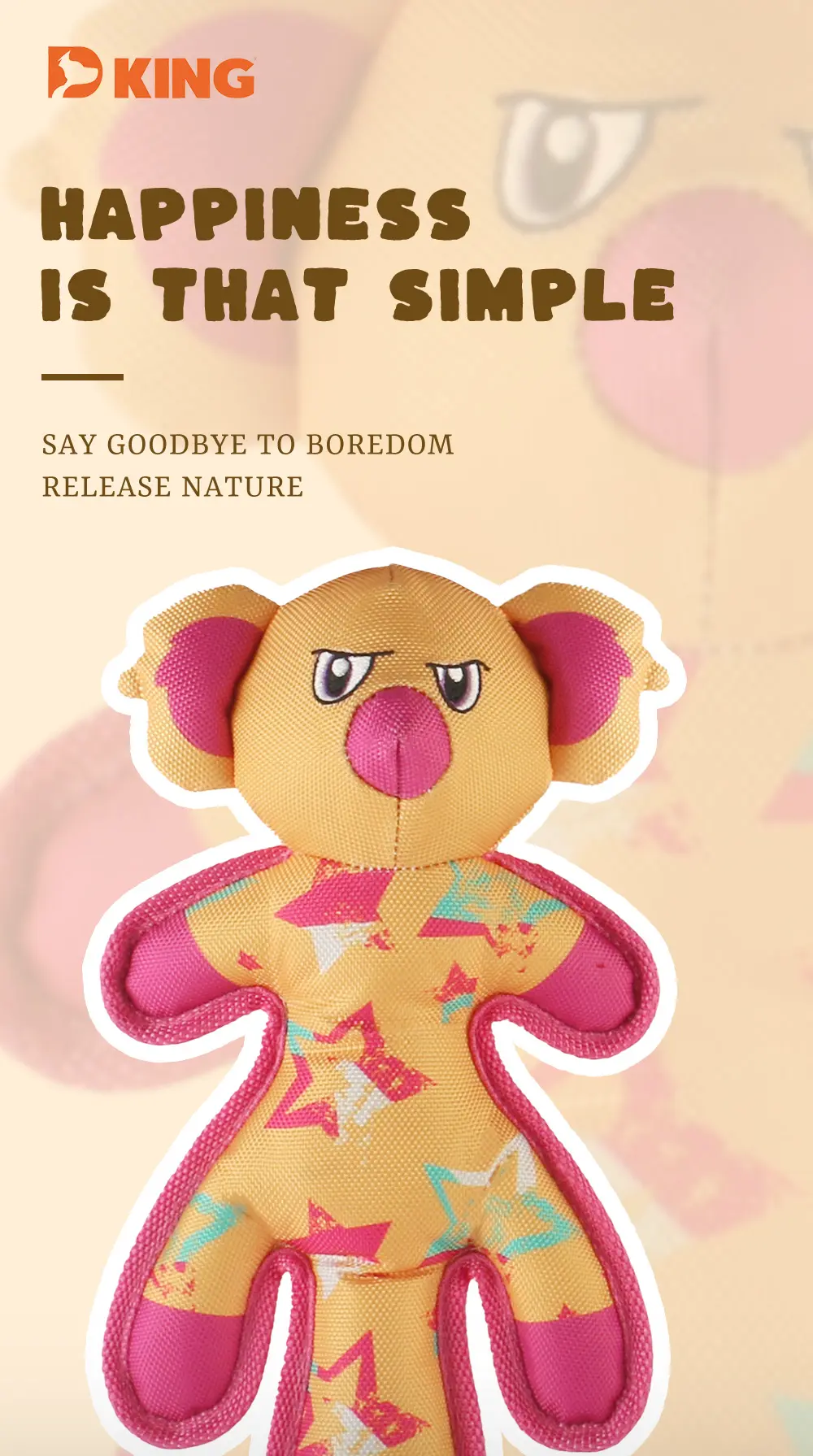 The translation of 2025 Latest Fashionable Dog Toys Durable, Safe, Eye-Catching Designs Oblate Body Squirrel, Oblate Body Koala, Oblate Body Fox (4)