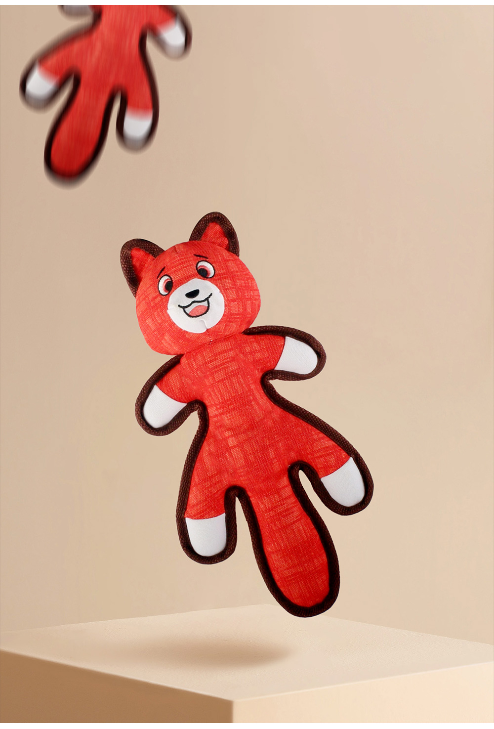 2025 New Product Classic Animal Shape Sturdy Dog Toy Collection Oblate Body Fox (10)