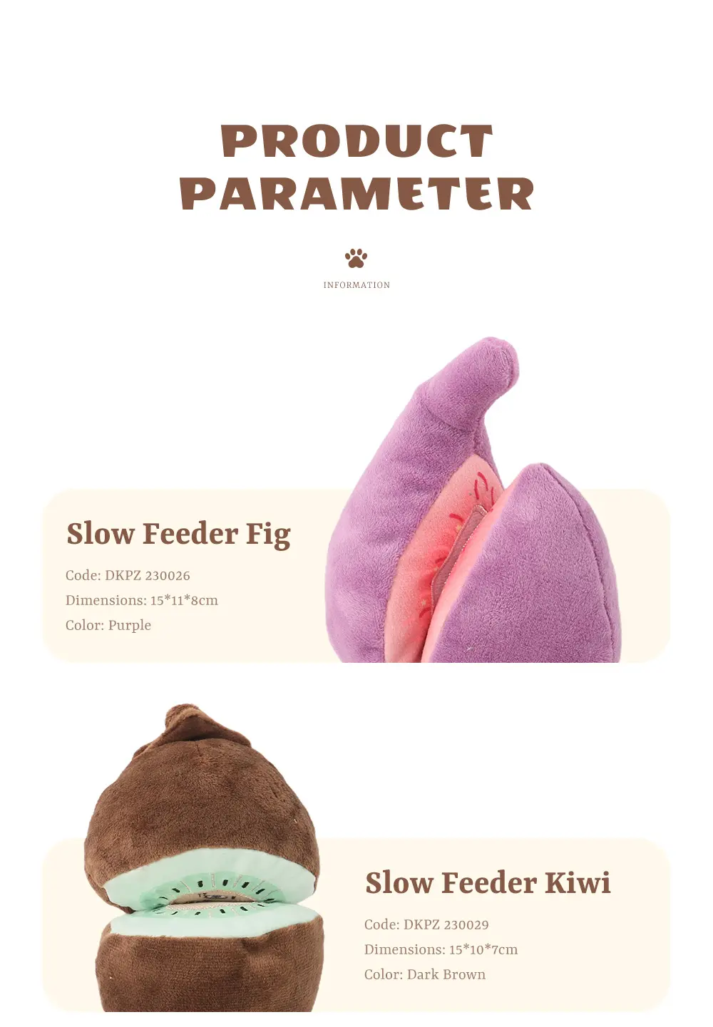 Fig, Kiwi, Durian, Strawberry Four Creative Fruit-Shaped Plush Toys For Pets (7)