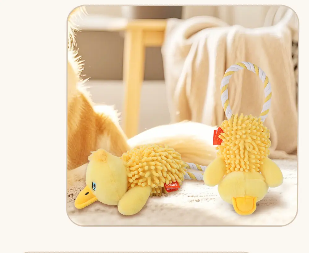 Pet Rope Toy Combines cute animals with rope, safe and comfortable