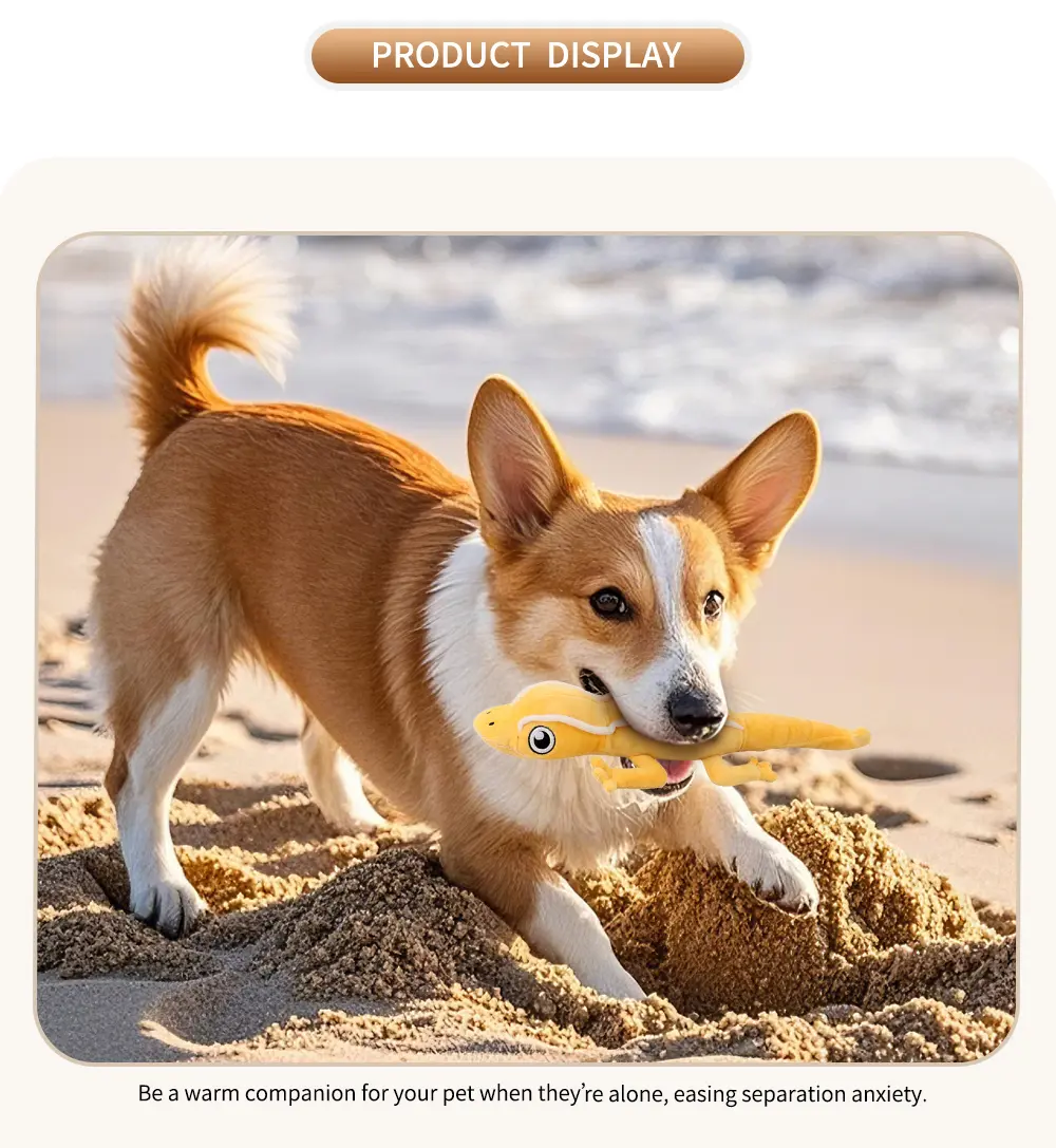 Dog Plush Toy With A Creative Lizard Design, Accompanying Growth (9)