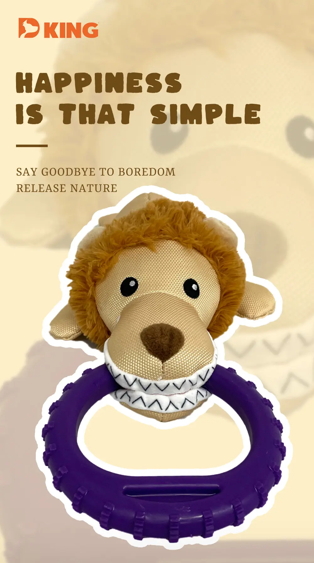 Fun Dog Interactive Plush Toys:Tiger,Lion,Leopard,Cow,Zebra,Zebra (6)