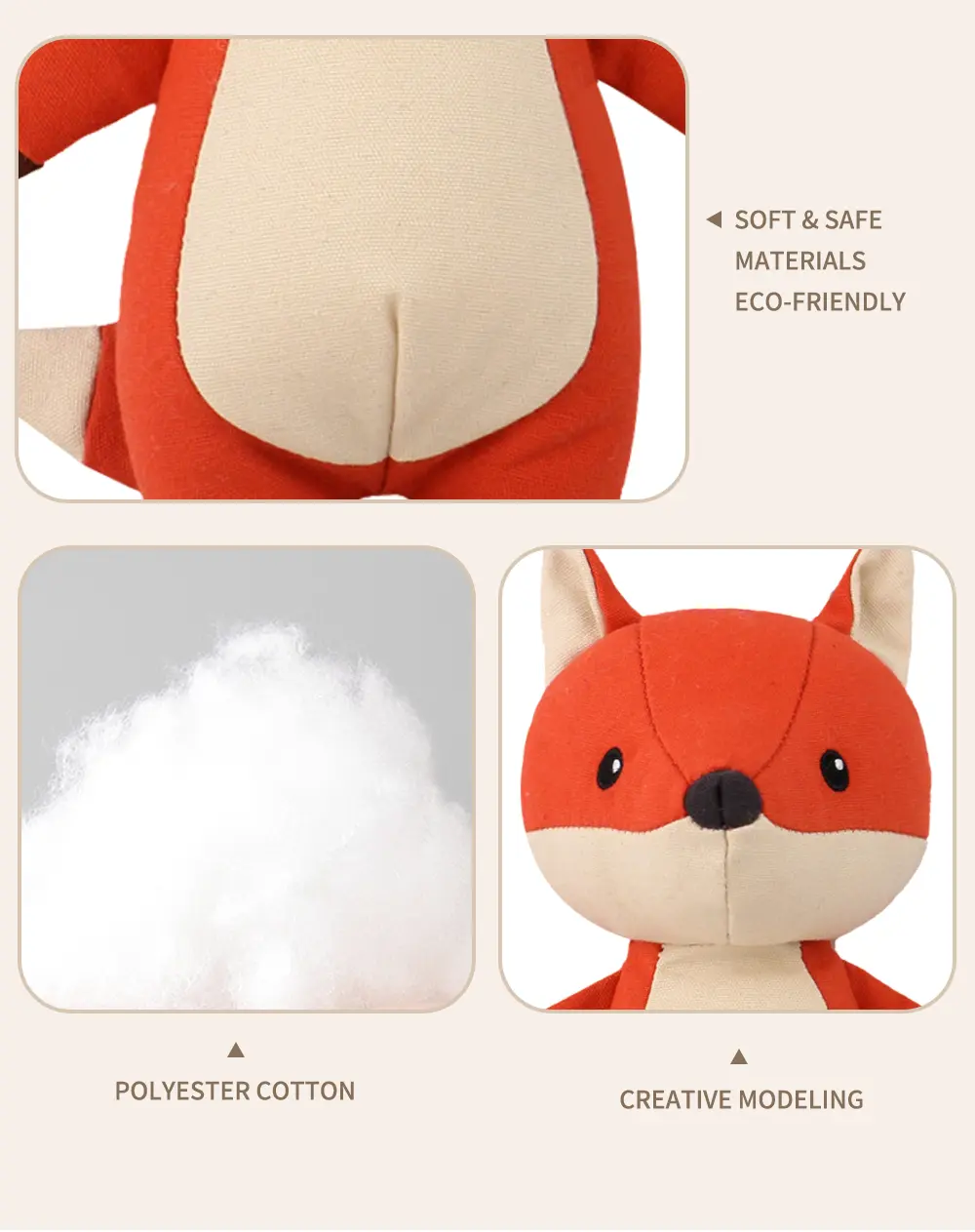 Fox, Deer, And Pig Plush Toys, Exquisitely Designed For Pet Companionship And Health Promotion (6)