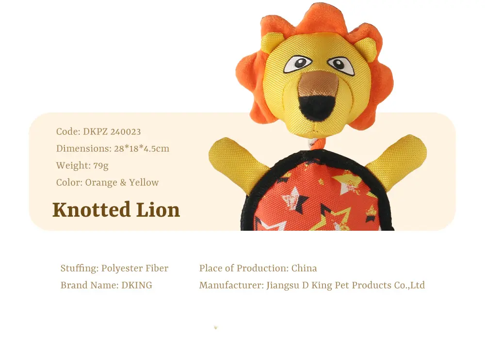 Interactive Dog Stuffed Toys：Knotted Fish，Knotted Crocodile，Knotted Lion (7)
