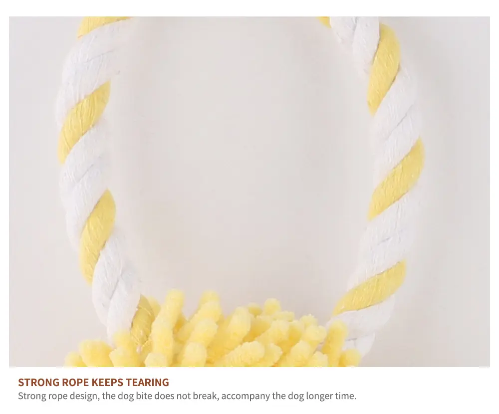 Pet Rope Toy Combines cute animals with rope, safe and comfortable