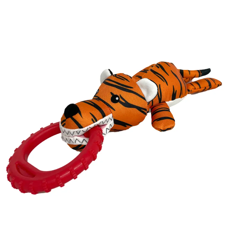 Fun Dog Interactive Plush Toys：Tiger,Lion,Leopard,Cow，Zebra，Zebra