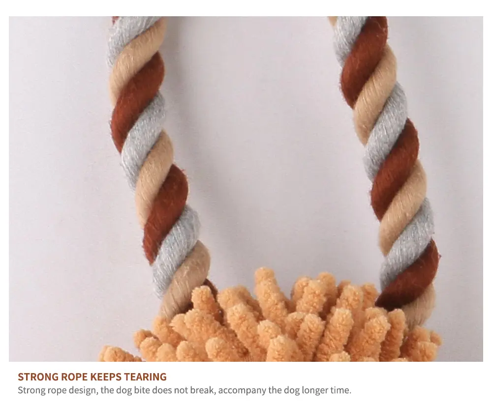 Rope Animal Plush Toys for Pets Rope ring mop velvet raccoon,Rope ring mop velvet monkey (18)